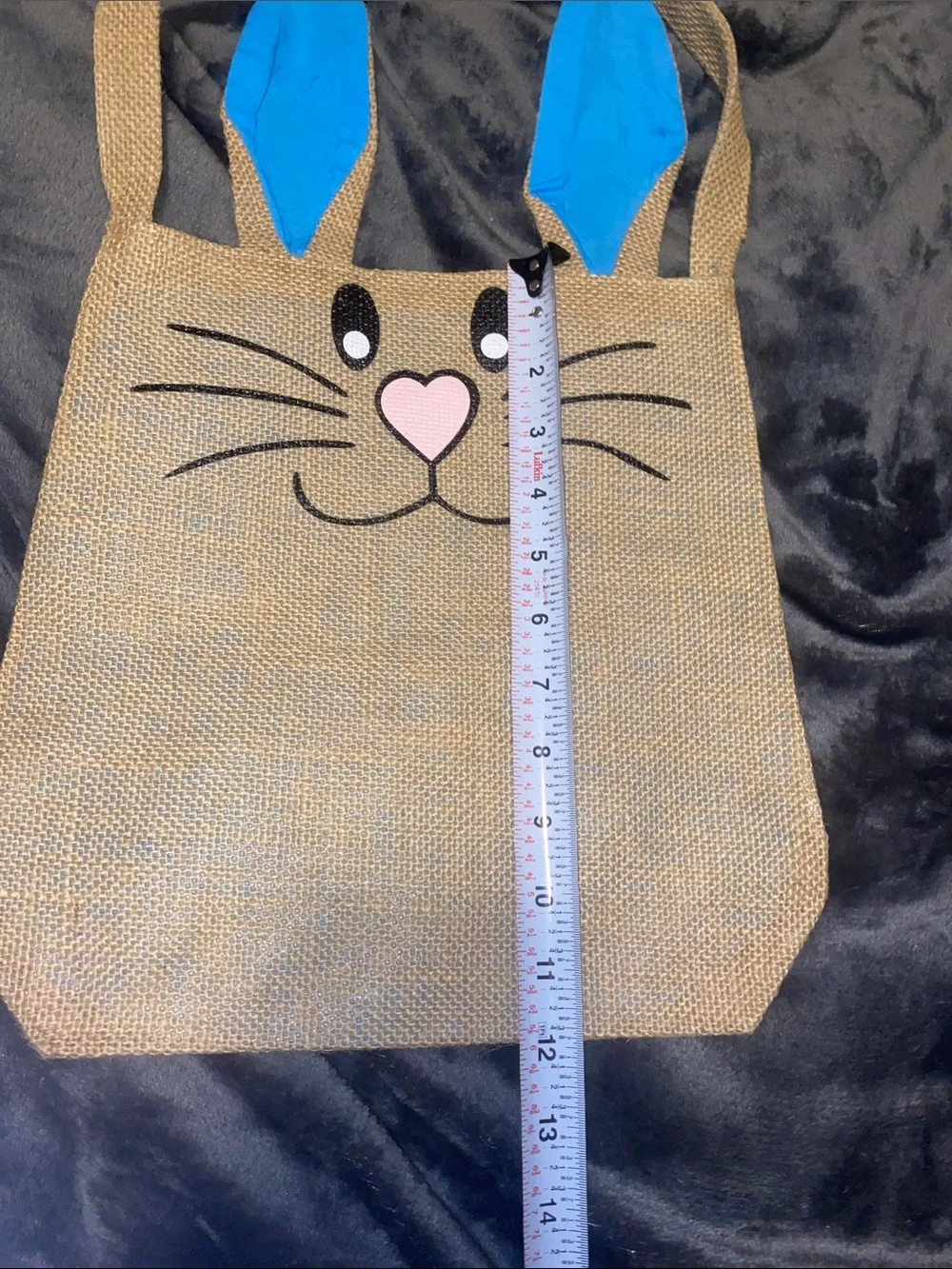 Kids Bunny Tote Bag with Blue Ears